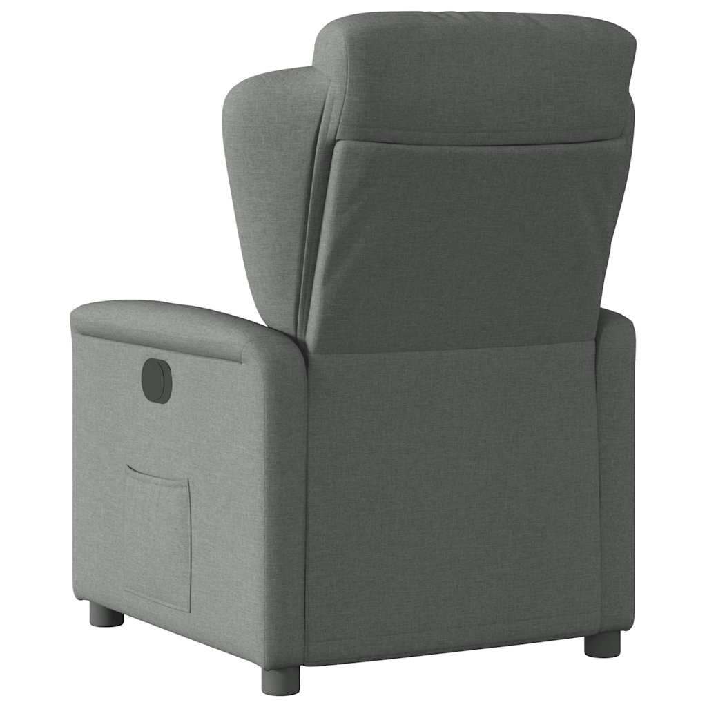 Poltrona Reclinabile in Tessuto Grigio Scuro