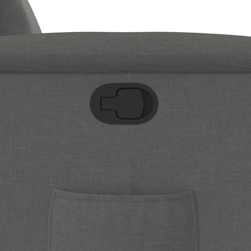 Poltrona Reclinabile in Tessuto Grigio Scuro