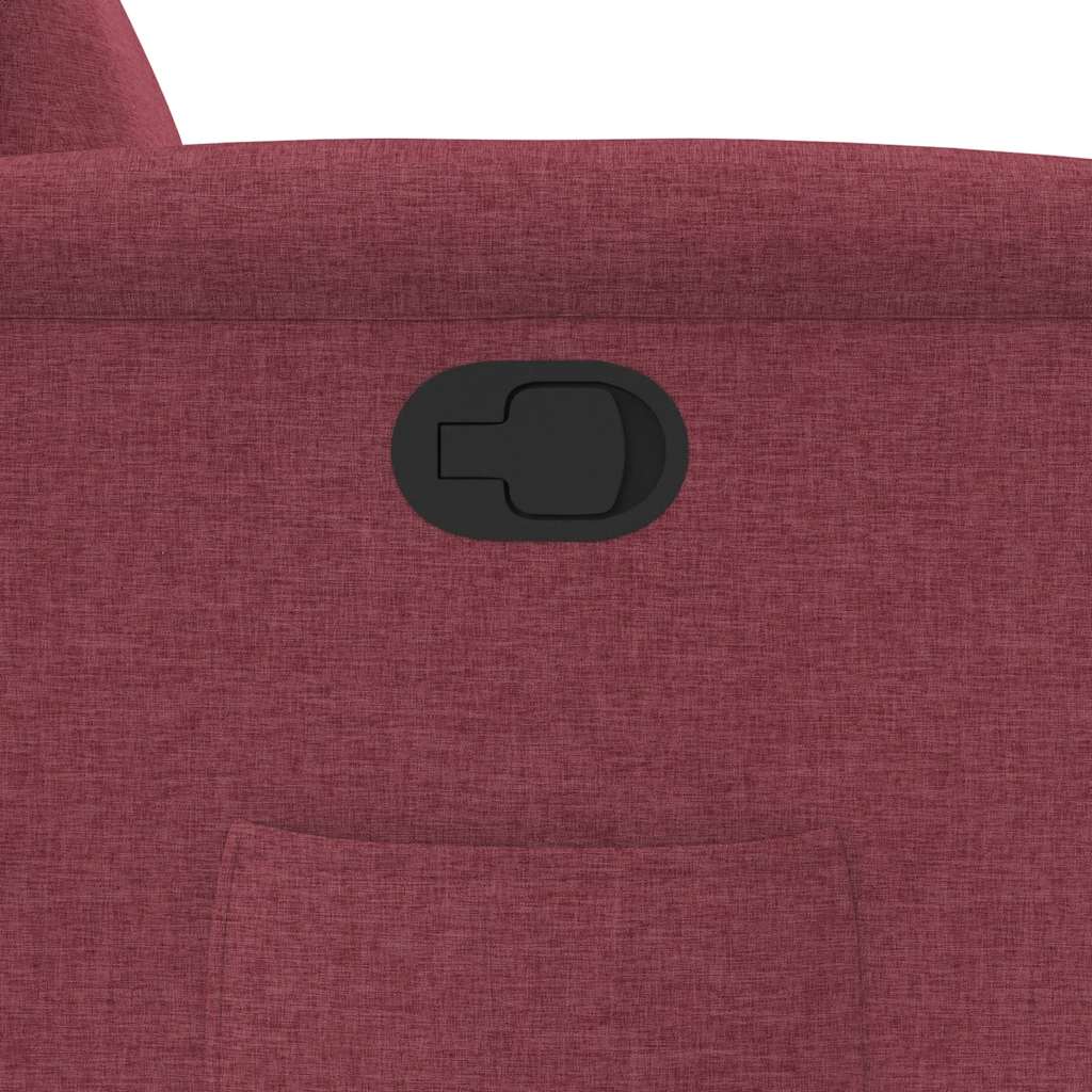 Poltrona Reclinabile in Tessuto Rosso Vino | homemem39