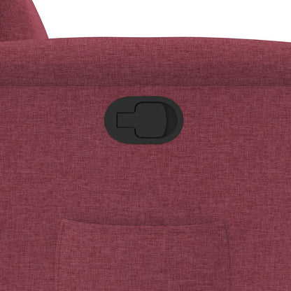 Poltrona Reclinabile in Tessuto Rosso Vino - homemem39
