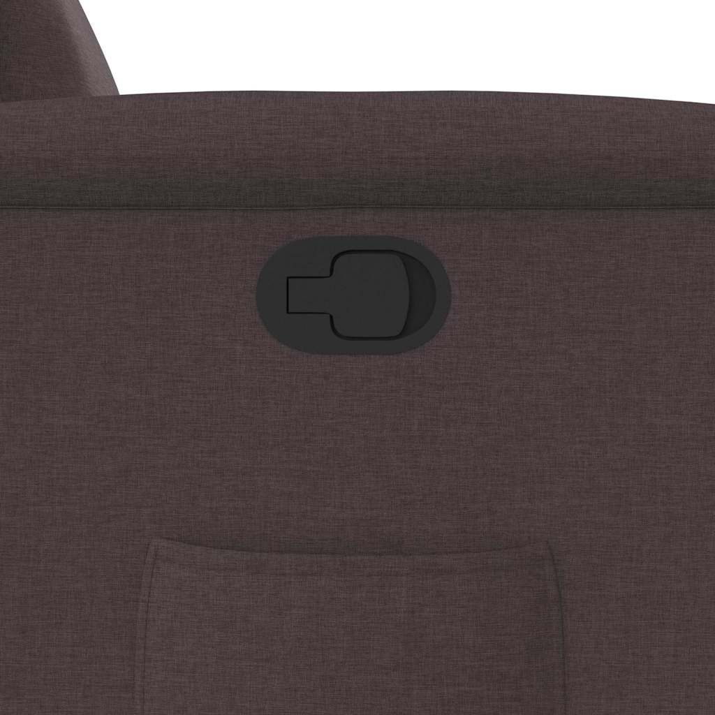 Poltrona Reclinabile Marrone Scuro in Tessuto - homemem39