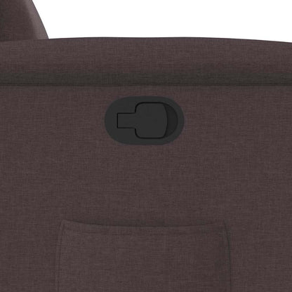 Poltrona Reclinabile Marrone Scuro in Tessuto - homemem39