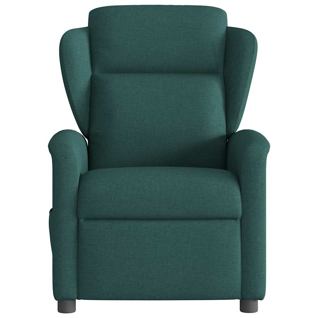 Poltrona Reclinabile in Tessuto Verde Scuro