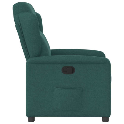 Poltrona Reclinabile in Tessuto Verde Scuro