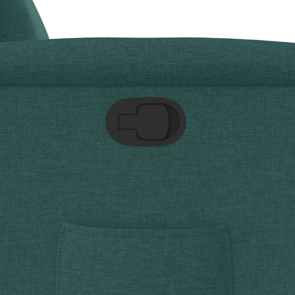 Poltrona Reclinabile in Tessuto Verde Scuro