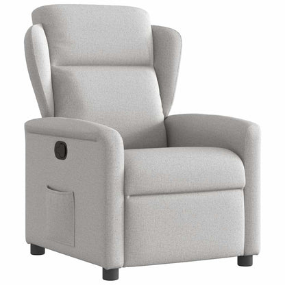 Poltrona Reclinabile in Tessuto Grigio Nuvola