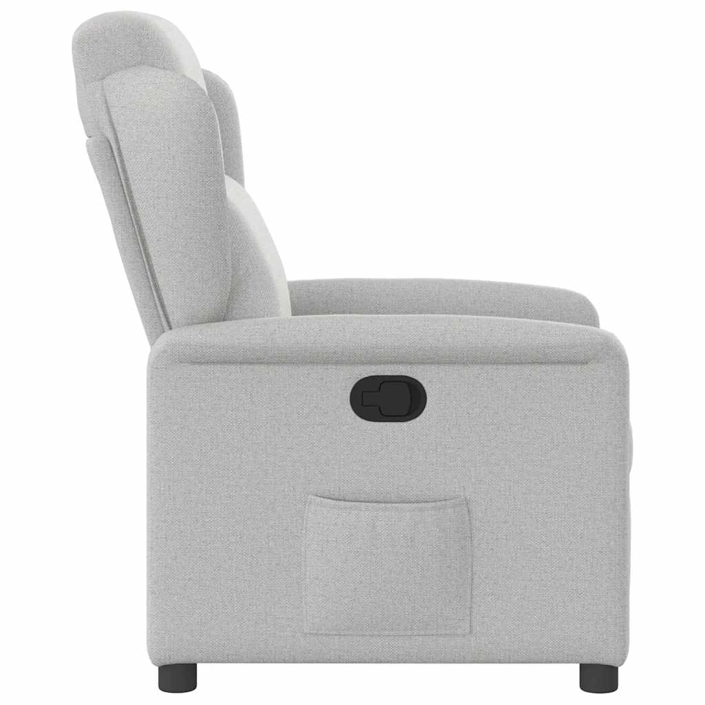 Poltrona Reclinabile in Tessuto Grigio Nuvola