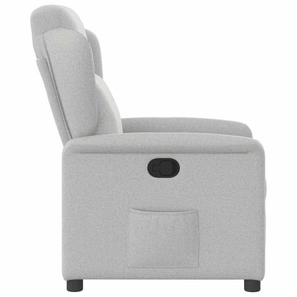 Poltrona Reclinabile in Tessuto Grigio Nuvola