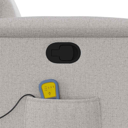 Poltrona Massaggiante Reclinabile Grigio Nuvola in Tessuto - homemem39