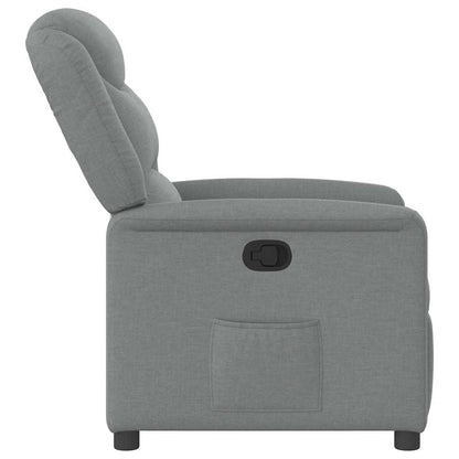 Poltrona Reclinabile in Tessuto Grigio Chiaro