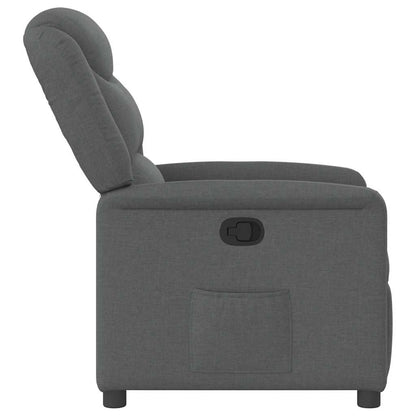 Poltrona Reclinabile in Tessuto Grigio Scuro