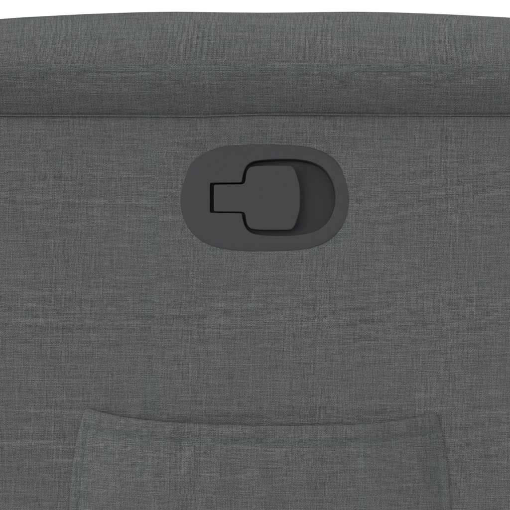 Poltrona Reclinabile in Tessuto Grigio Scuro - homemem39