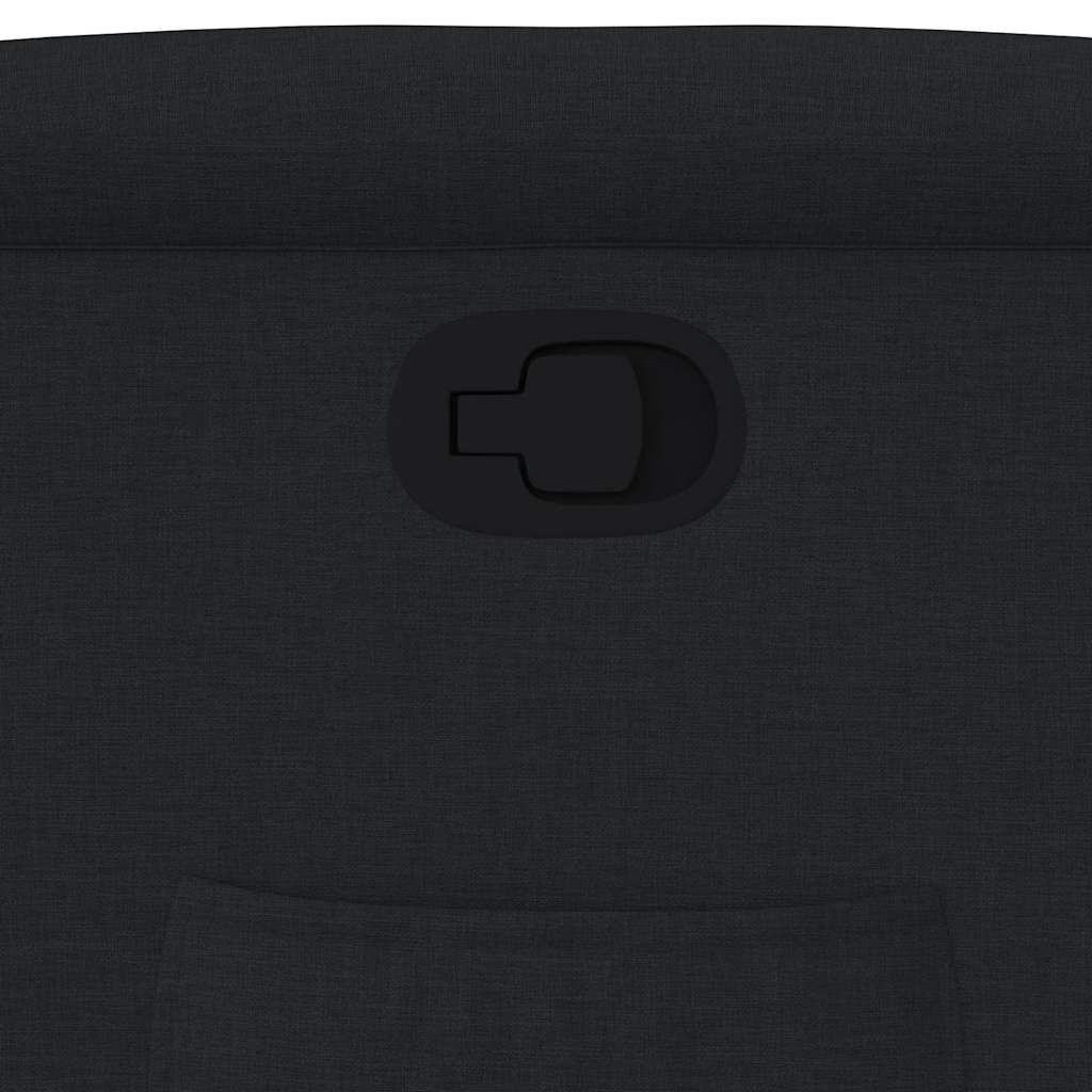 Poltrona Reclinabile in Tessuto Nero - homemem39