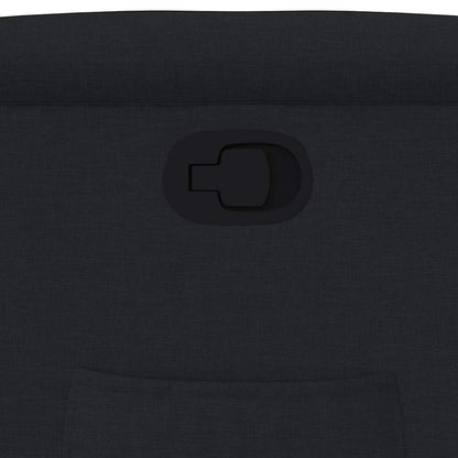 Poltrona Reclinabile in Tessuto Nero - homemem39