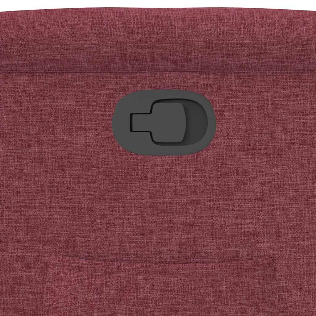 Poltrona Reclinabile in Tessuto Rosso Vino - homemem39
