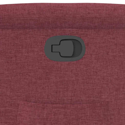 Poltrona Reclinabile in Tessuto Rosso Vino - homemem39
