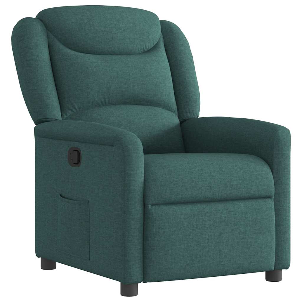 Poltrona Reclinabile in Tessuto Verde Scuro | homemem39