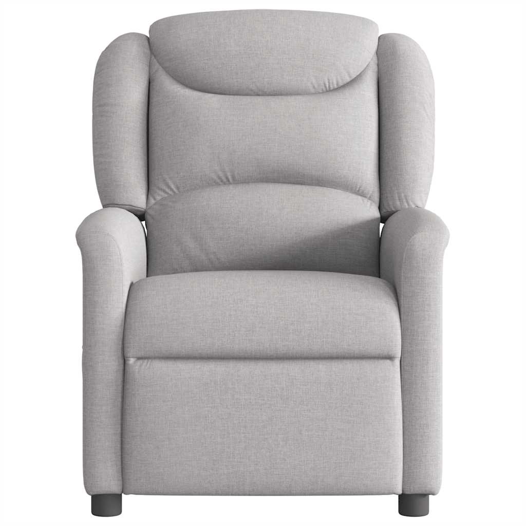 Poltrona Reclinabile in Tessuto Grigio Nuvola