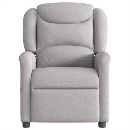 Poltrona Reclinabile in Tessuto Grigio Nuvola