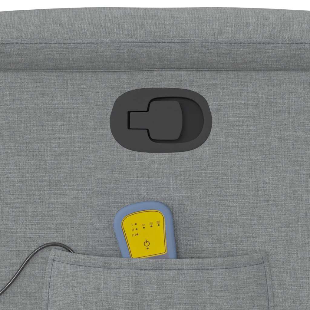 Poltrona Massaggiante Reclinabile Grigio Chiaro in Tessuto - homemem39