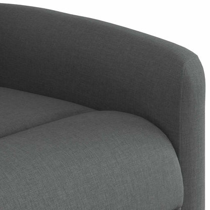 Poltrona Massaggiante Reclinabile Grigio Scuro in Tessuto