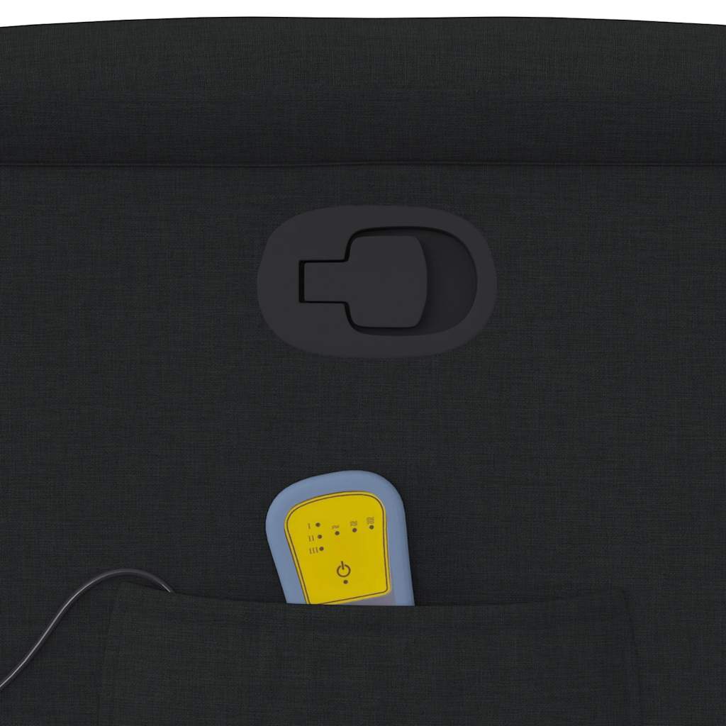 Poltrona Massaggiante Reclinabile Nera in Tessuto - homemem39