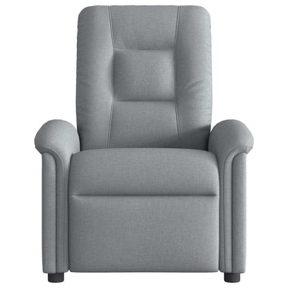 Poltrona Reclinabile in Tessuto Grigio Chiaro