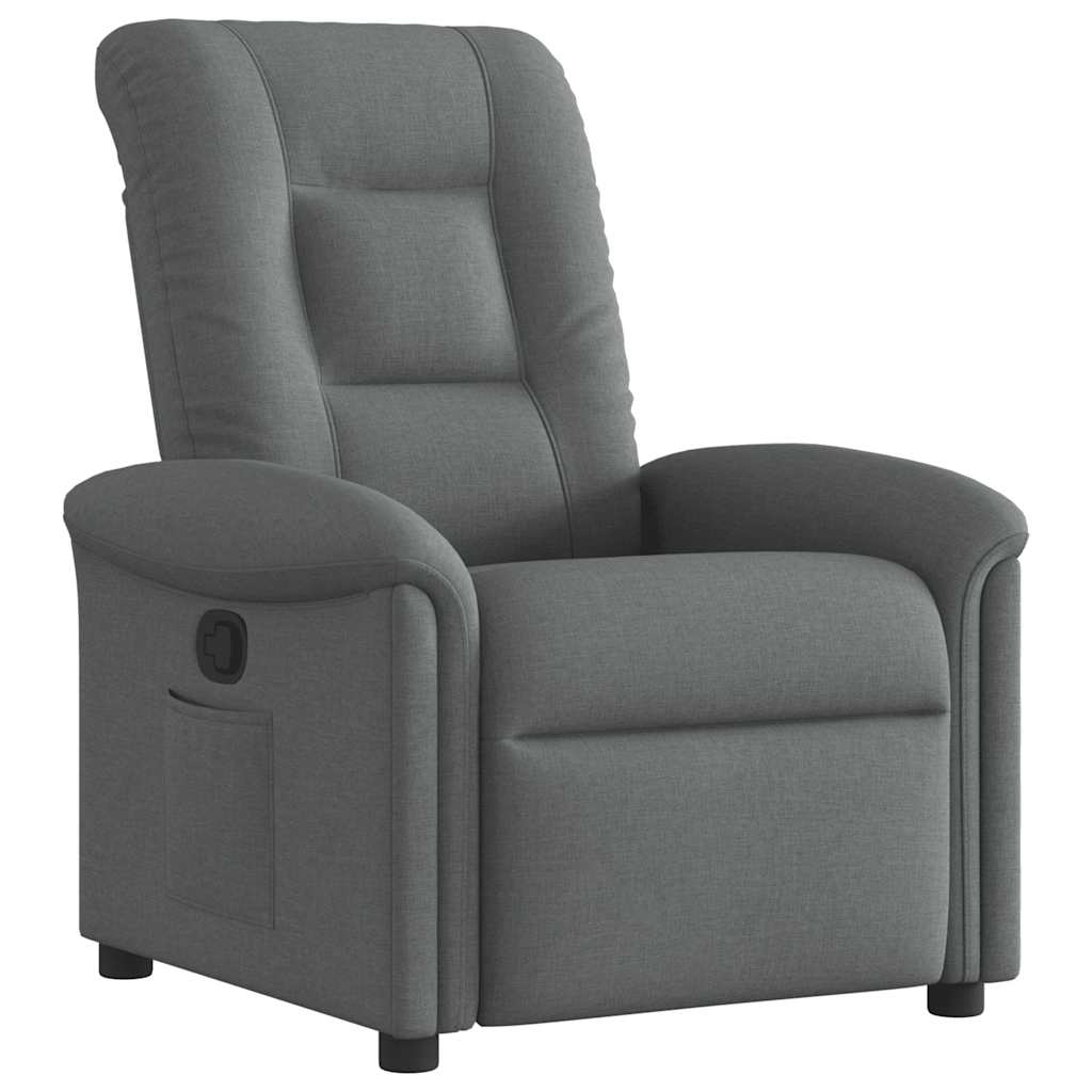 Poltrona Reclinabile in Tessuto Grigio Scuro | homemem39
