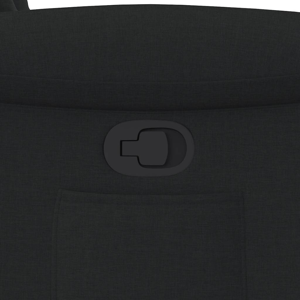 Poltrona Reclinabile in Tessuto Nero - homemem39