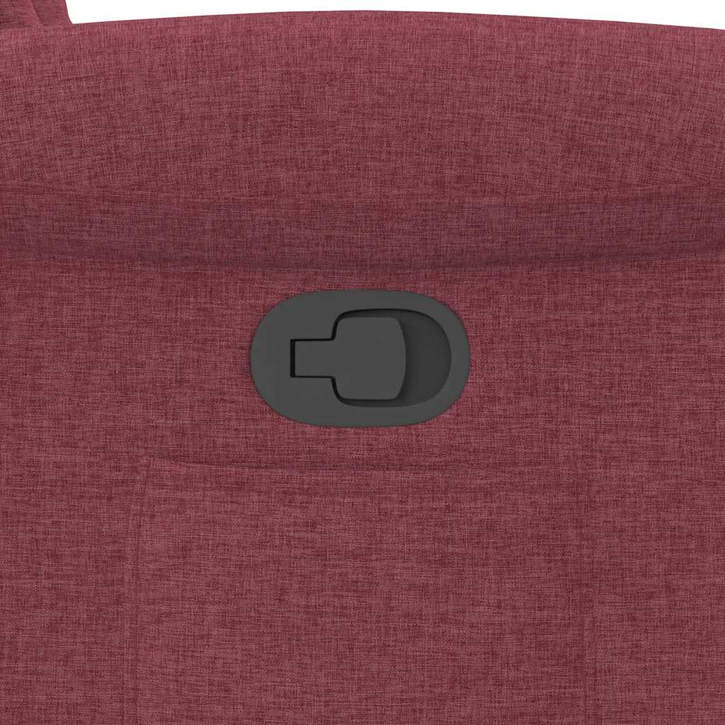 Poltrona Reclinabile in Tessuto Rosso Vino