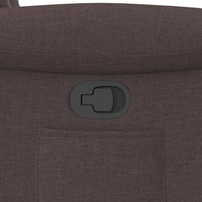 Poltrona Reclinabile Marrone Scuro in Tessuto - homemem39