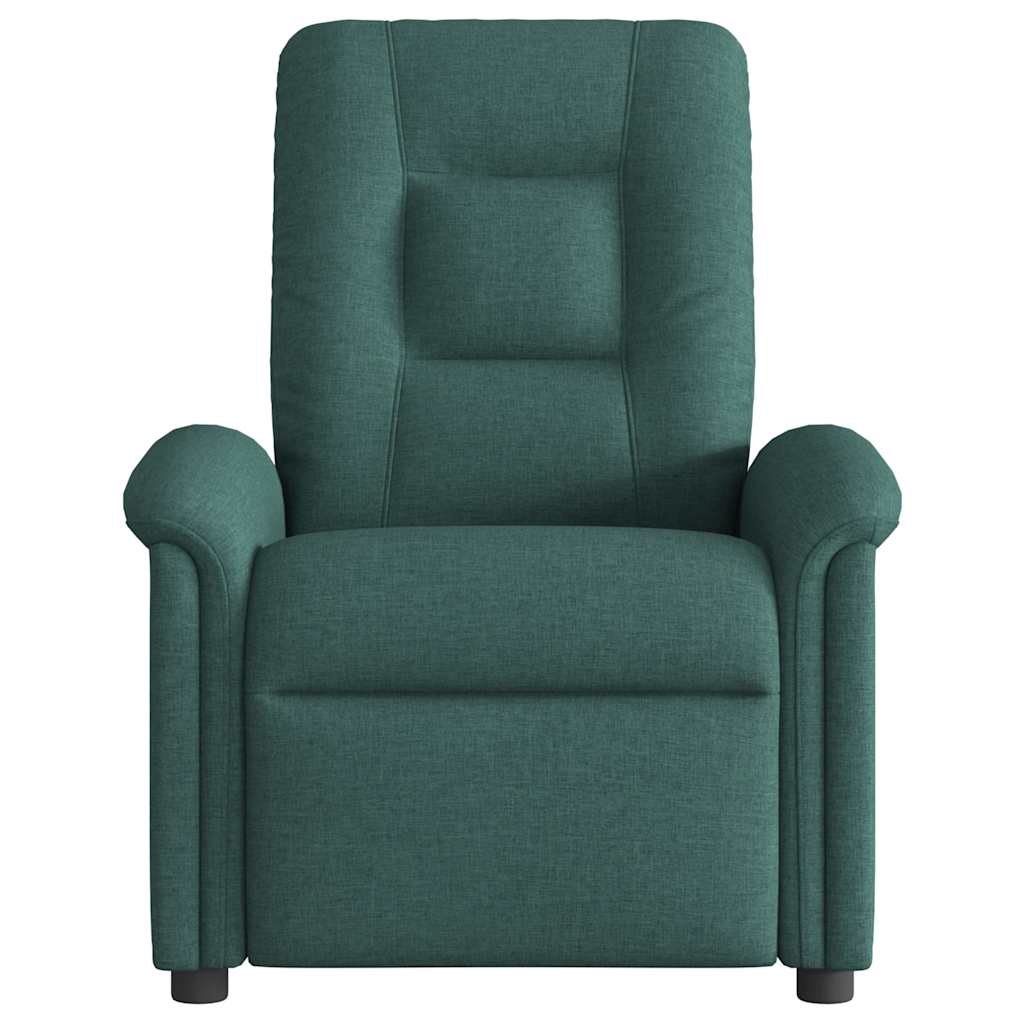 Poltrona Reclinabile in Tessuto Verde Scuro