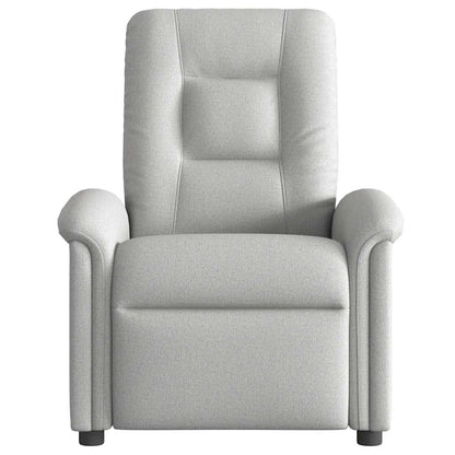 Poltrona Reclinabile in Tessuto Grigio Nuvola
