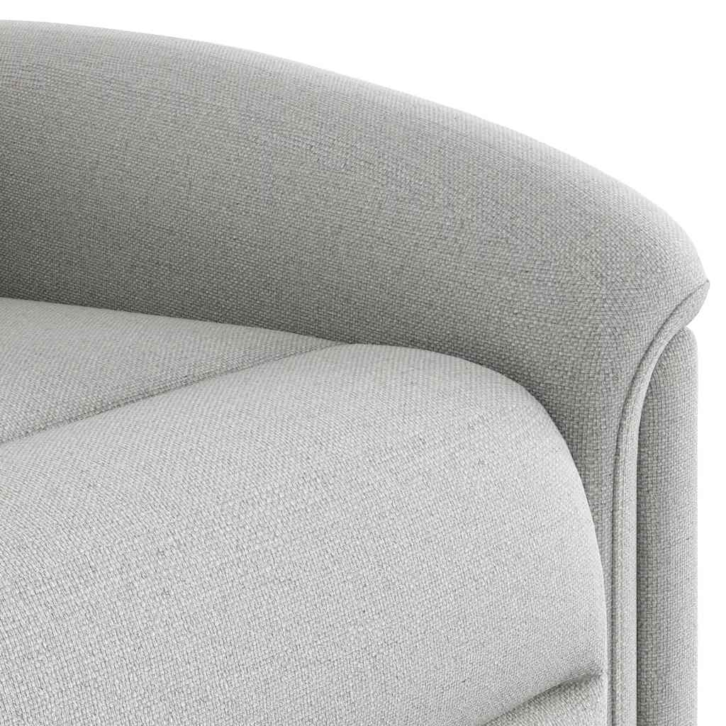 Poltrona Reclinabile in Tessuto Grigio Nuvola