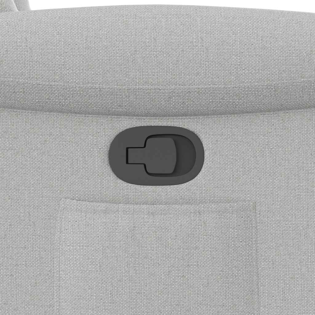 Poltrona Reclinabile in Tessuto Grigio Nuvola