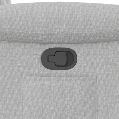 Poltrona Reclinabile in Tessuto Grigio Nuvola