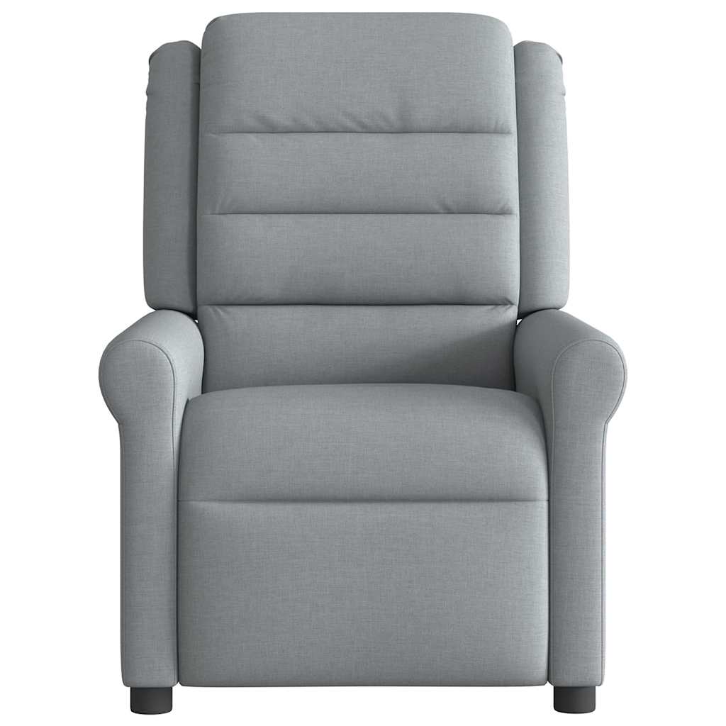 Poltrona Reclinabile in Tessuto Grigio Chiaro