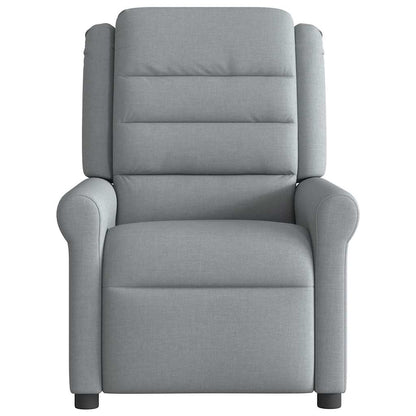 Poltrona Reclinabile in Tessuto Grigio Chiaro