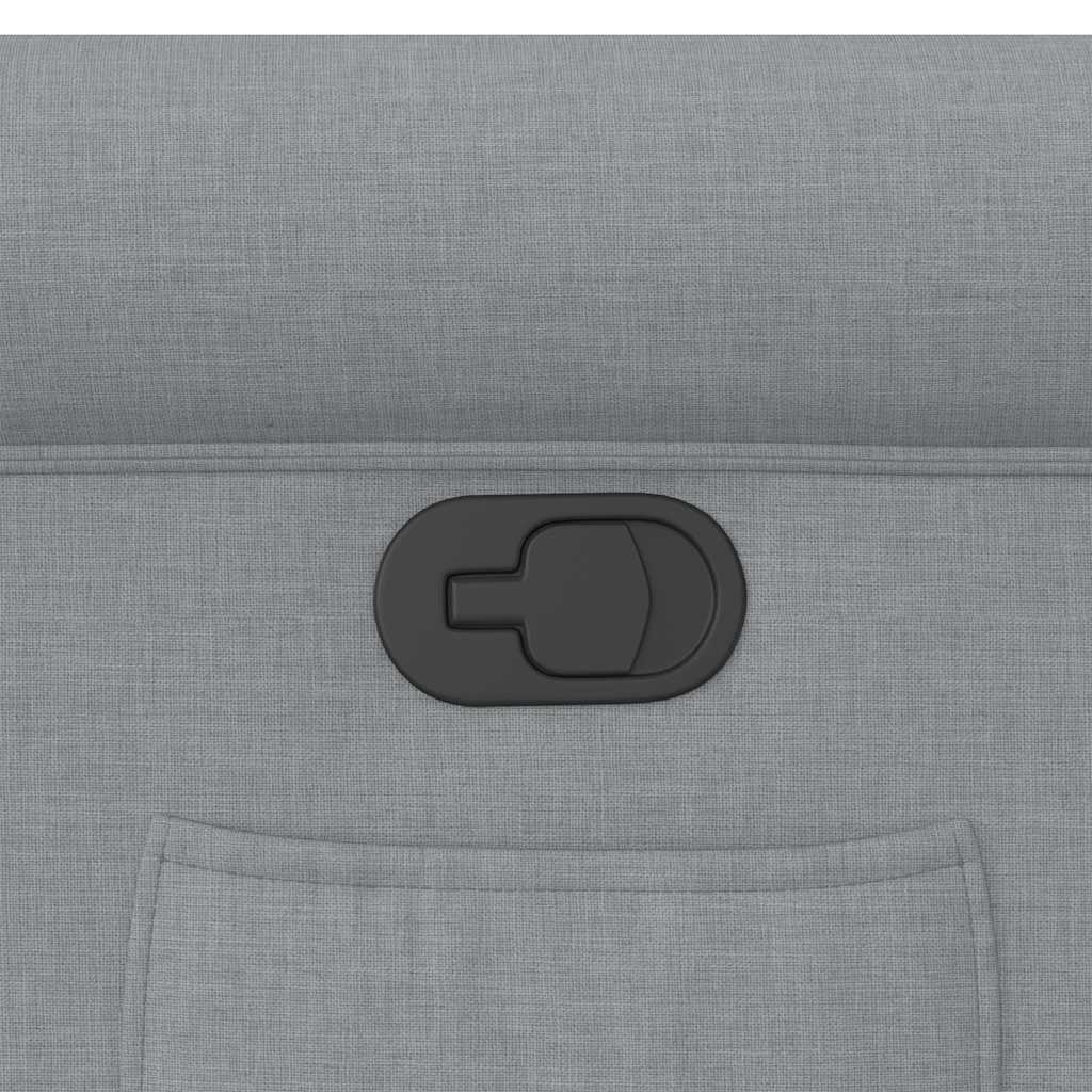Poltrona Reclinabile in Tessuto Grigio Chiaro