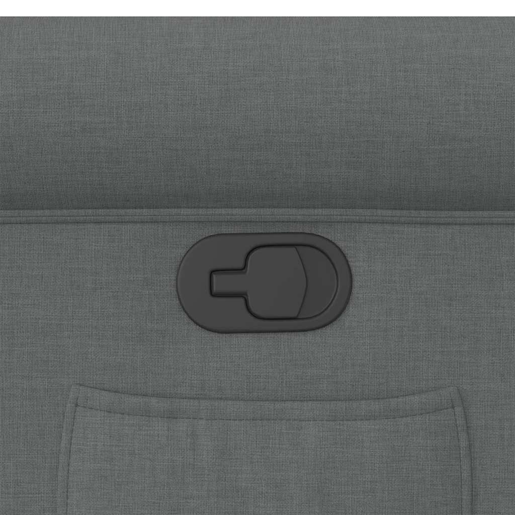Poltrona Reclinabile in Tessuto Grigio Scuro - homemem39
