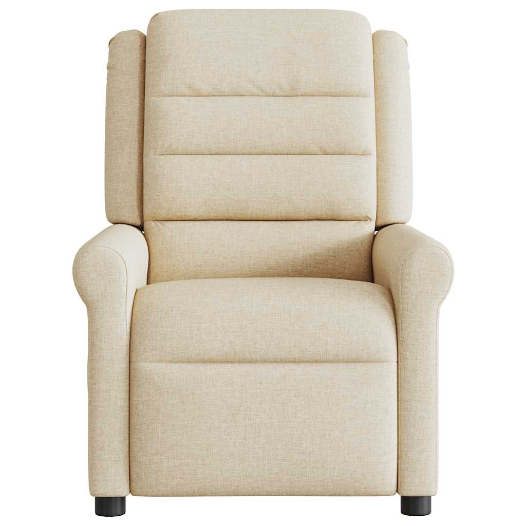 Poltrona Reclinabile in Tessuto Crema