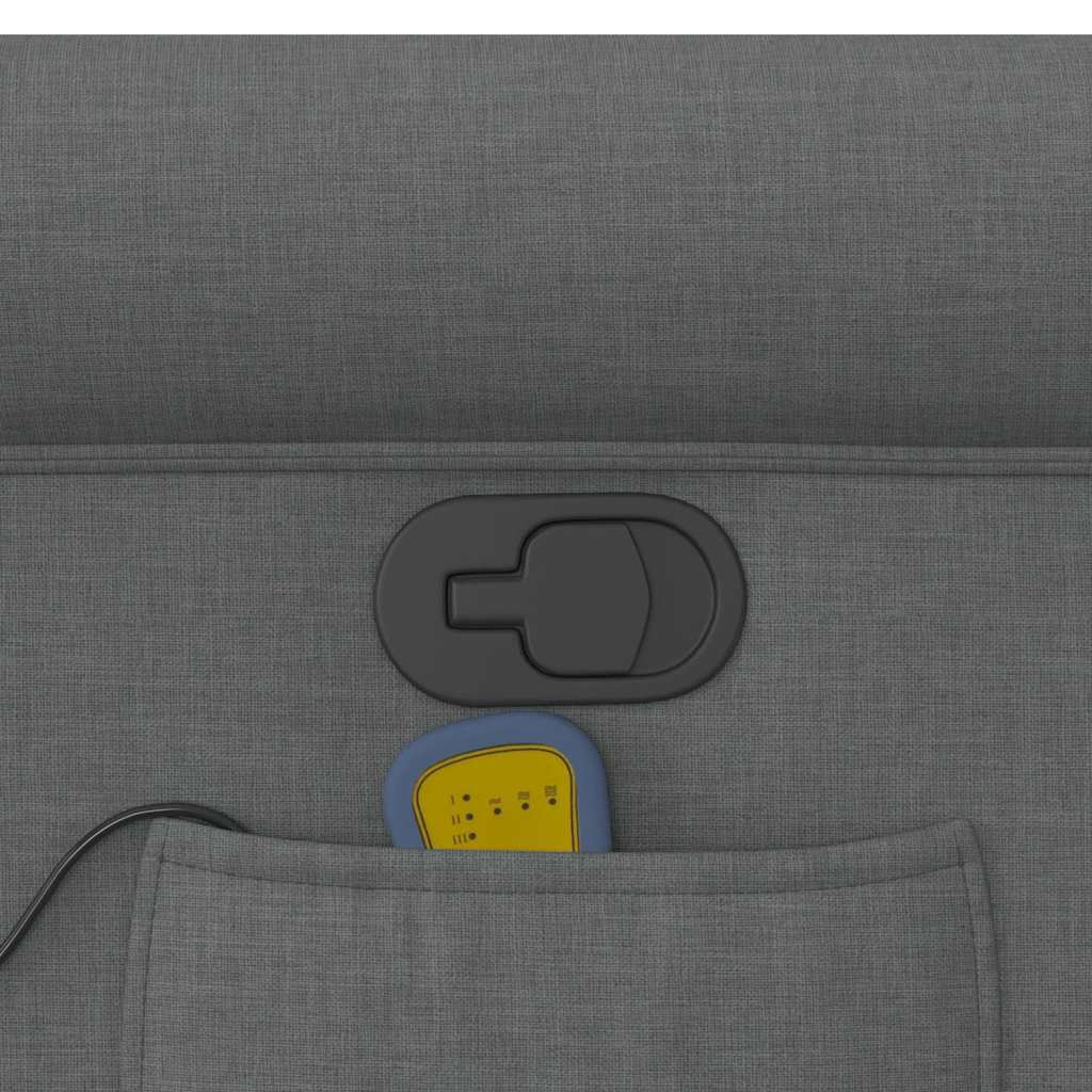 Poltrona Massaggiante Reclinabile Grigio Scuro in Tessuto - homemem39
