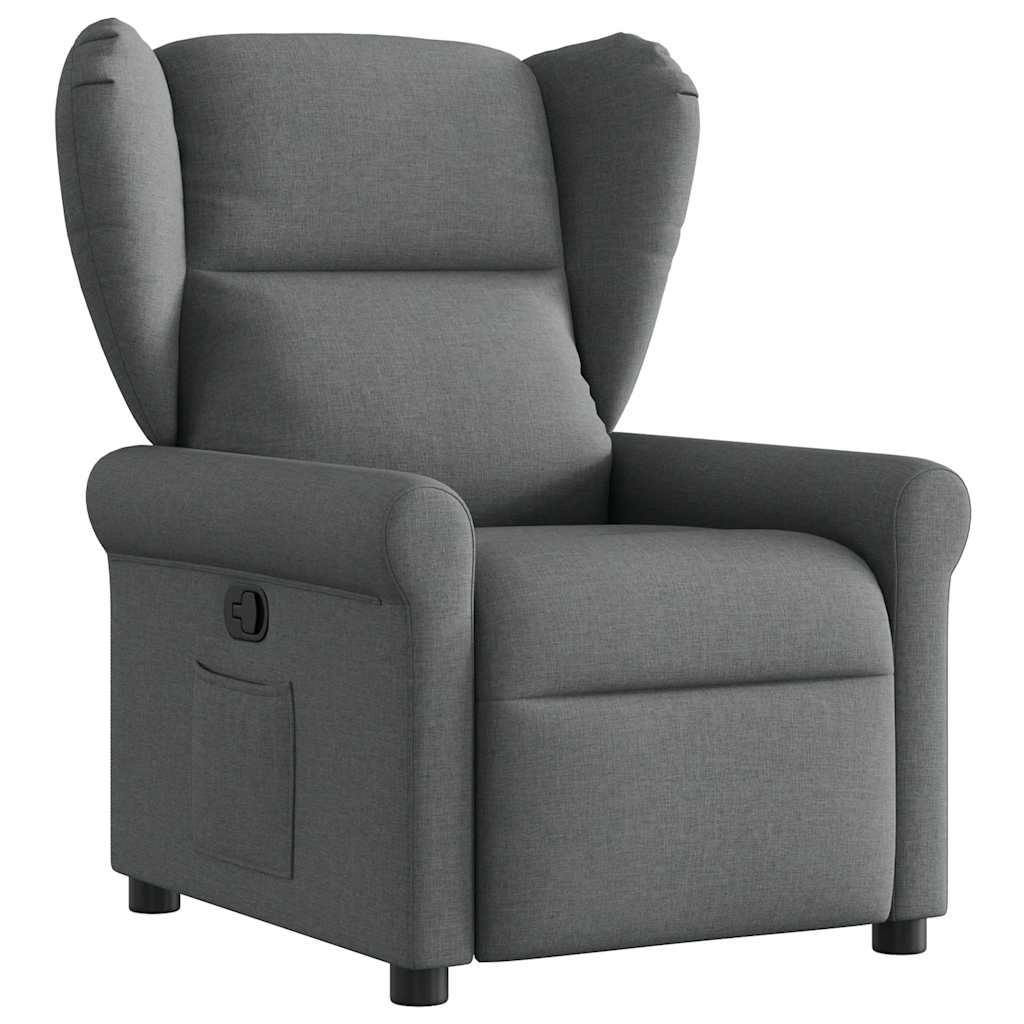 Poltrona Reclinabile in Tessuto Grigio Scuro | homemem39