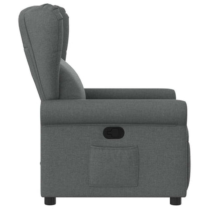 Poltrona Reclinabile in Tessuto Grigio Scuro