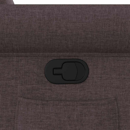 Poltrona Reclinabile Marrone Scuro in Tessuto - homemem39