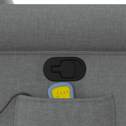 Poltrona Massaggiante Reclinabile Grigio Scuro in Tessuto - homemem39