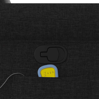 Poltrona Massaggiante Reclinabile Nera in Tessuto - homemem39