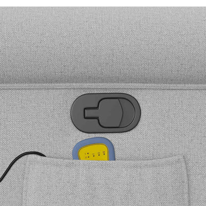 Poltrona Massaggiante Reclinabile Grigio Nuvola in Tessuto - homemem39