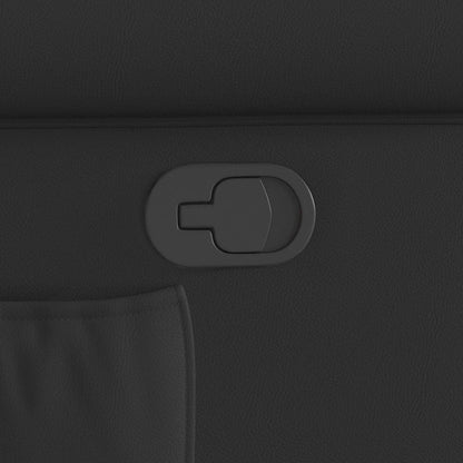 Poltrona Reclinabile Nero Lucido Similpelle - homemem39