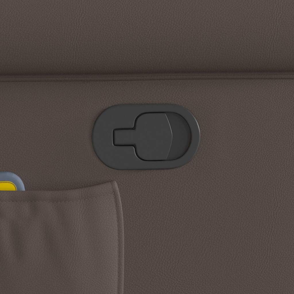 Poltrona Reclinabile Marrone in Similpelle Lucida - homemem39